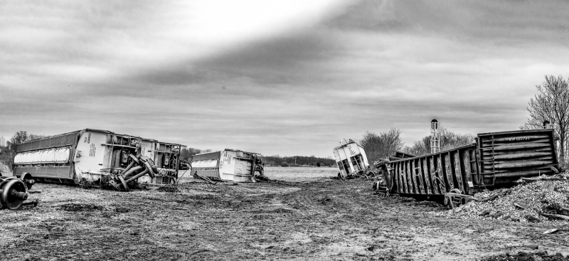 Sad scene on a winter's day