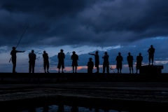 Fishermen Argument Havana Harbor