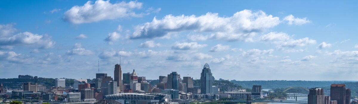 Reds Fireworks from New Devou Park Overlook